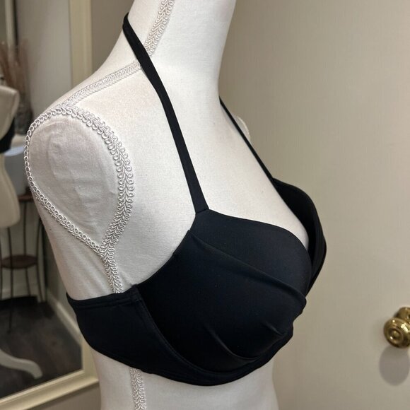 Victoria's Secret Black Padded Underwire Bikini Swim Top, Size 36C - Picture 7 of 14